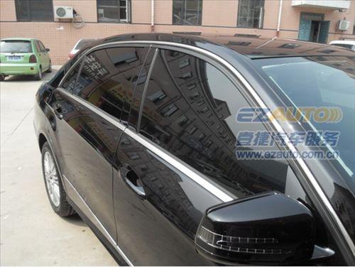 夏季石家莊龍膜太陽膜價格特價壹捷奔馳E系龍膜汽車膜授權施工