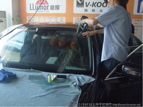 夏季龍膜貼膜特惠石家莊壹捷價格*奔馳E260龍膜太陽膜夏季促銷