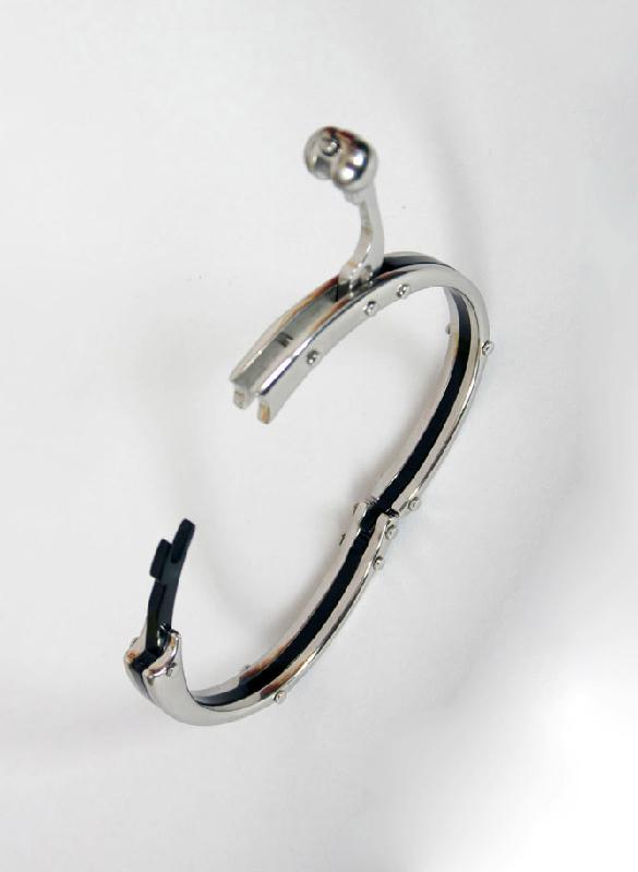 供應(yīng)潮流手鐲 全鏡光面簡約雙開合不銹鋼手鐲