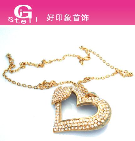 供應(yīng)流行項鏈 高回頭率的項鏈 心形吊墜項鏈