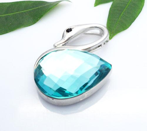 供應U盤 藍天鵝施華洛世奇吊墜 珠寶U盤