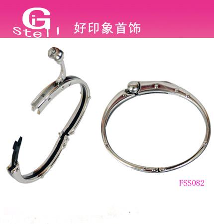 供應(yīng)潮流手鐲 全鏡光面簡約雙開合不銹鋼手鐲