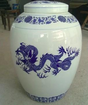 供應(yīng)定做紅色釉藍(lán)色釉青花陶瓷酒壇泡菜壇定做加工訂制陶瓷茶葉罐保溫杯廠