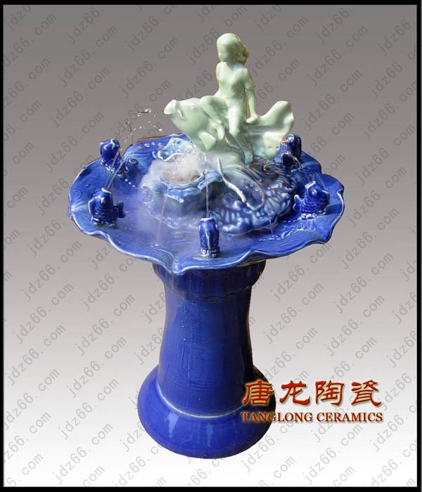 供應(yīng)時(shí)尚家居用品陶瓷噴泉陶瓷加濕器喬遷禮品