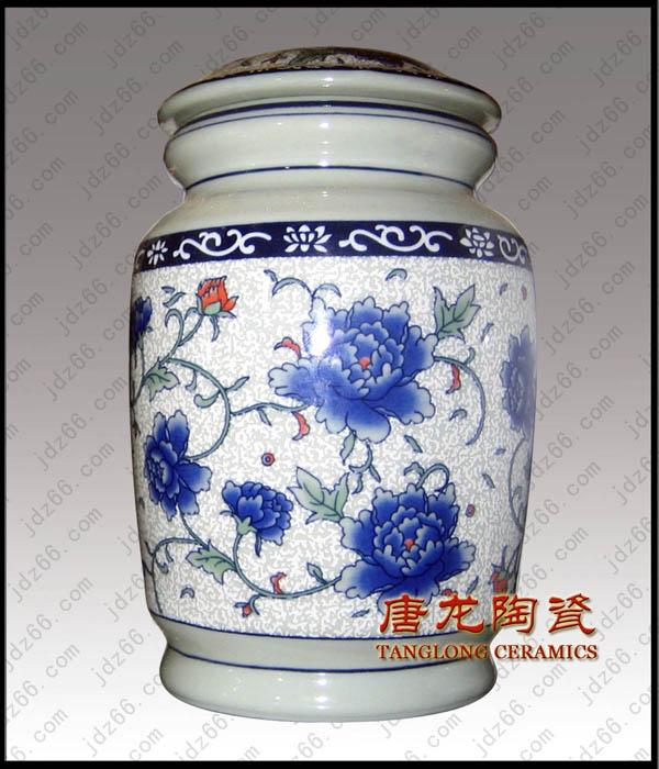 青花陶瓷茶葉罐圖片/青花陶瓷茶葉罐樣板圖 (4)