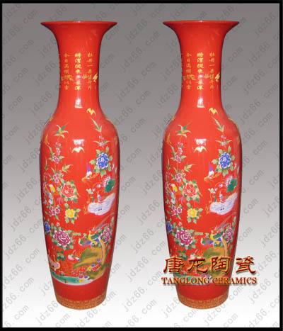 供應(yīng)景德鎮(zhèn)中國紅陶瓷大花瓶 商務(wù)禮品 搬遷禮品 景德鎮(zhèn)陶瓷大花瓶