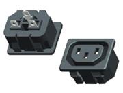 供應(yīng)UL安規(guī)卡式品字形電源母座，AC母座