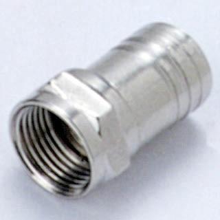 供應(yīng)RG11冷壓-7F頭,加長F頭接頭帶針，有線電視器材，電纜連接器
