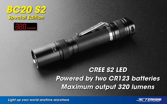 供应JETBeamBC20S2手电筒CREE S2两档调光手电筒