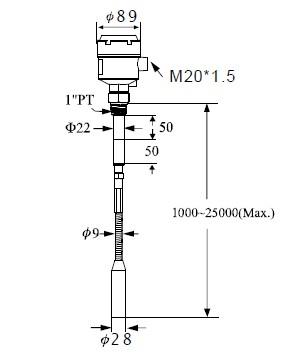 珠海鋼索型靜電容料位開關(guān)圖片
