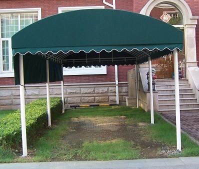 供應(yīng)大型小型帆布車棚鋁合金車棚雨棚