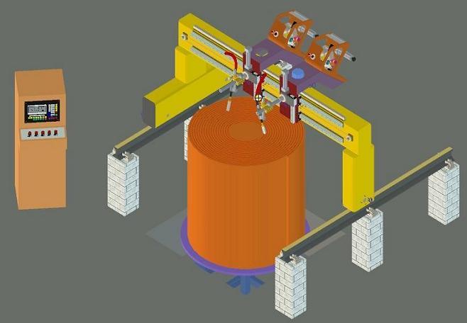 螺旋板換熱器數(shù)控焊接專機(jī)圖片