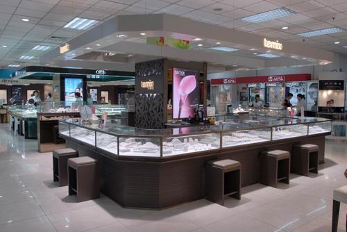 供應(yīng)海南口化妝品展示柜臺化妝品柜展柜