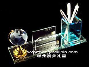 杭州哪里定做水晶筆筒18758896886杭州筆筒定制杭州水晶筆筒