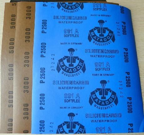 供應(yīng)MATADOR德國(guó)勇士砂紙991AP2500