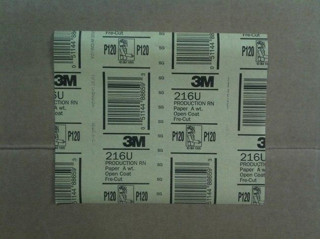 供應(yīng)3M216UP120號黃色干磨拋光砂紙