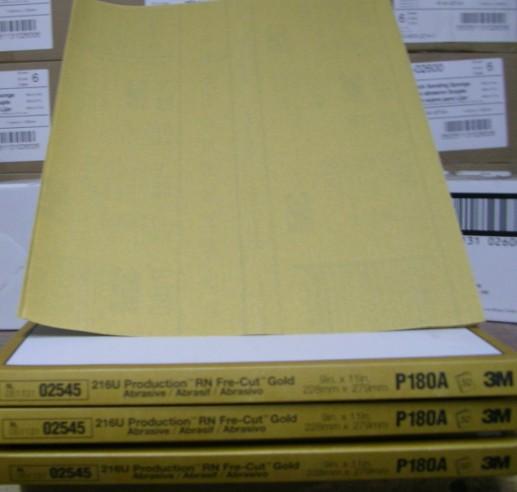 供應(yīng)3M216UP120號黃色干磨拋光砂紙