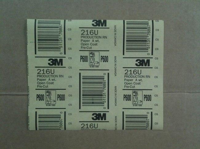 供應(yīng)3M216UP800號(hào)黃色干磨拋光砂紙