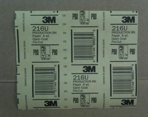 供應3M216UP150號黃色干磨拋光砂紙