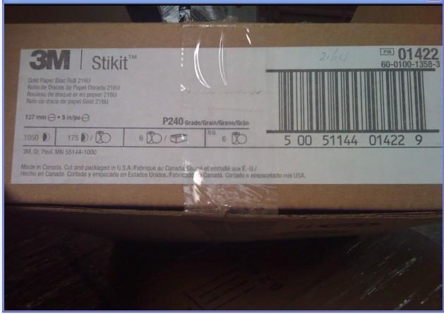 供應(yīng)3M216UP240號(hào)黃色干磨拋光砂紙