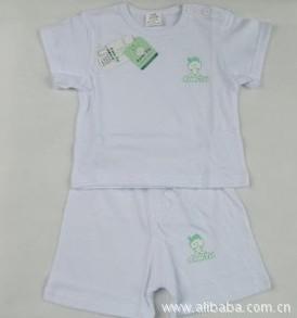 純棉寶寶夏裝上衣短袖睡衣內(nèi)衣套裝