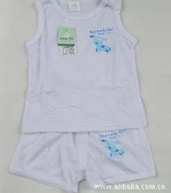 純棉寶寶嬰兒夏季男女背心短褲套裝 四色可選