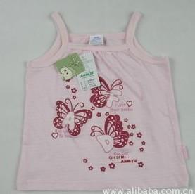 供應(yīng)純棉印花寶寶吊帶背心夏三色