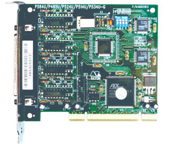 通过PCI插槽扩展出RS422/485串口卡，4口二合一串口卡图片