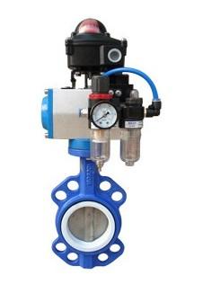 供應(yīng)D671F氣動(dòng)四氟蝶閥，氣動(dòng)軟密封蝶閥