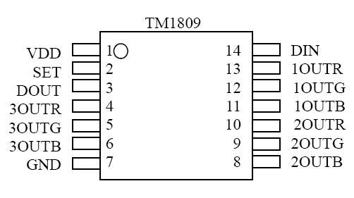 天微原厂TM1809TM1804护栏管IC图片