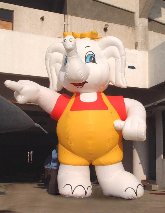 充氣卡通大象氣模圖片