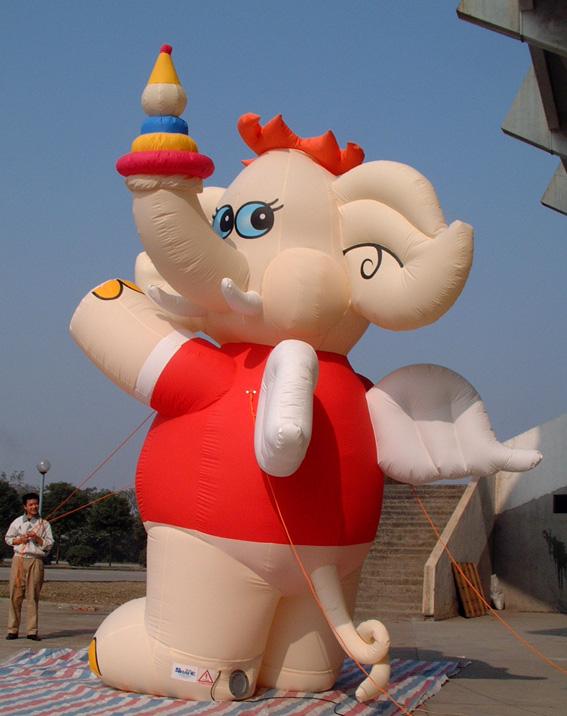 充氣卡通大象氣模圖片/充氣卡通大象氣模樣板圖 (2)
