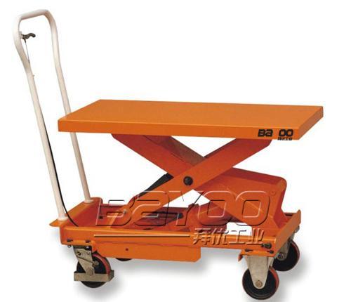 供應BAYOO剪式平臺車腳踏式平臺車