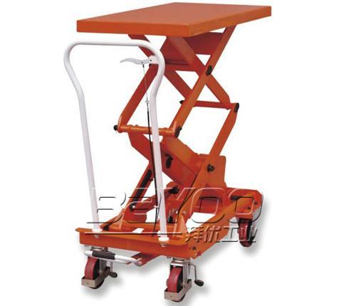 供應BAYOO剪式平臺車腳踏式平臺車