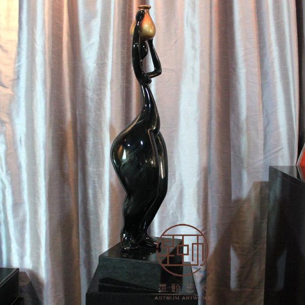 供應(yīng)抽象人物雕塑藝術(shù)品擺件軟裝配飾家居飾品 會所樣板房空間陳設(shè)