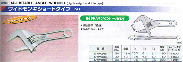 供应日本世霸SUPER/MWM30S 开口扳手MWM36S开口扳手