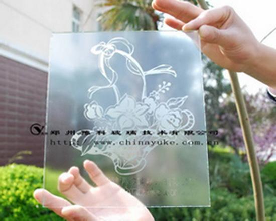 供應酸性蒙砂粉/酸洗平板玻璃