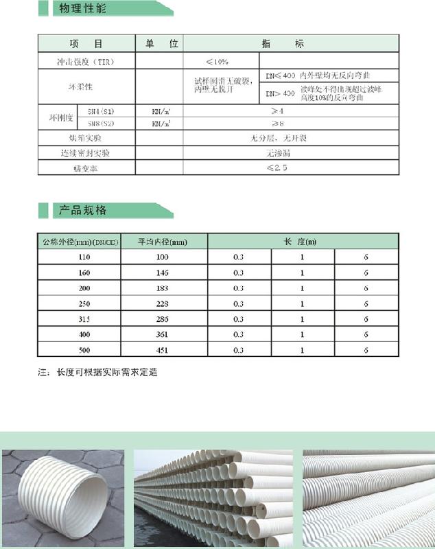 广州市敢比联塑双壁波纹管厂家