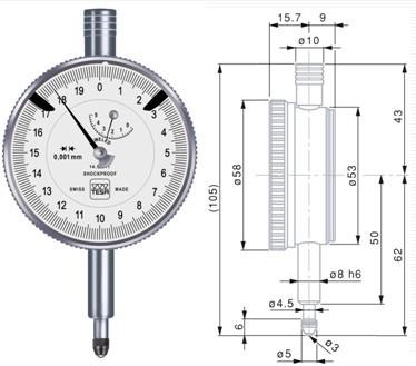 指针式标准型5mm千分表图片
