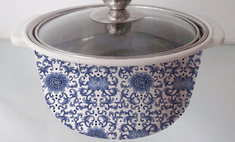 供應廣東廠家防燙套鍋-青花瓷