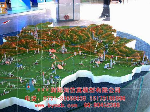 瀏陽河城市規(guī)劃沙盤模型圖片