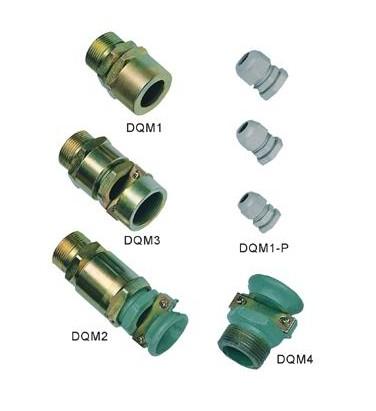 DQM防爆电缆夹紧密封接头,朔料/不锈钢/碳素钢防爆电缆密封接头图片