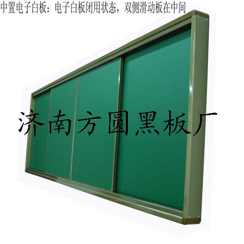 中間型鑲嵌式推拉黑板圖片