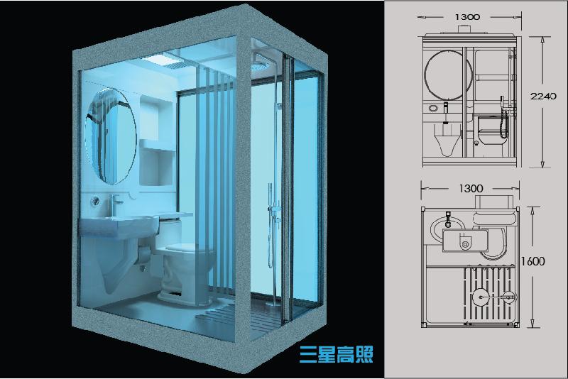 邢臺(tái)整體衛(wèi)生間生產(chǎn)廠家酒店專(zhuān)用圖片