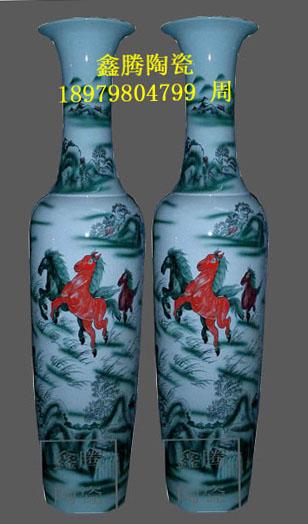 供應(yīng)鑫騰陶瓷廠家訂做青花大花瓶