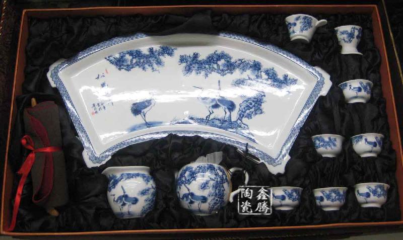 供應(yīng)陶瓷茶具手繪青花陶瓷茶具