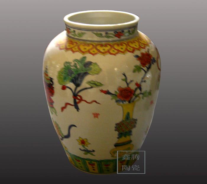 供應(yīng)斗彩五彩天球瓶，將軍罐，