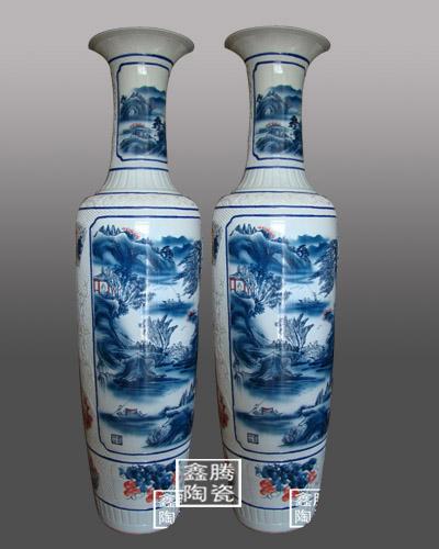 供應(yīng)鑫騰陶瓷廠家訂做青花大花瓶