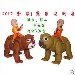 熊出没 音乐万向玩具 熊大熊二光头强万向玩具 电动音乐玩具