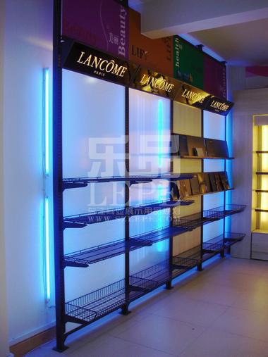 供應(yīng)天地柱*化妝品貨架進(jìn)口商品展架